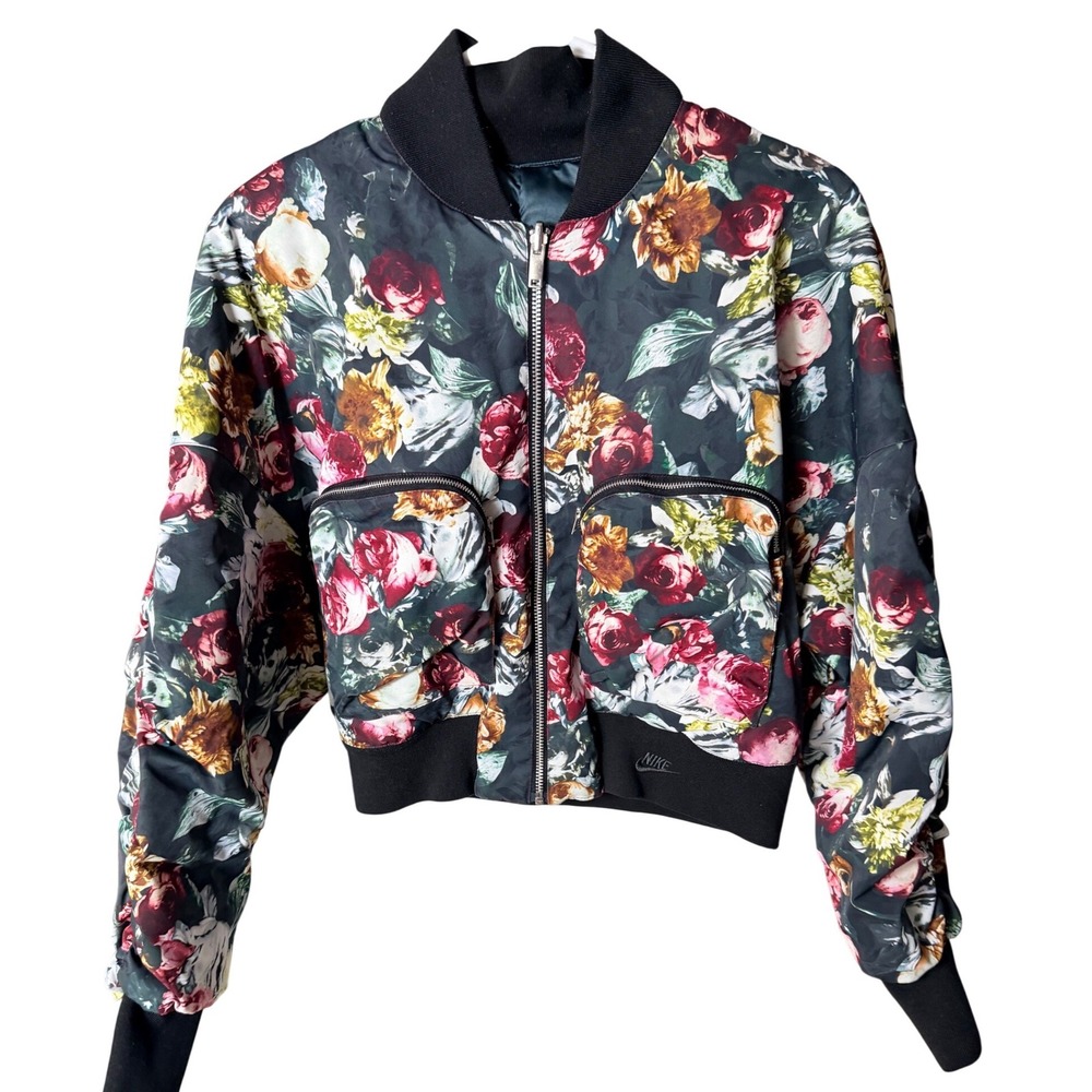 Nike Tech Pack Reversible Floral Bomber Jacket Size L